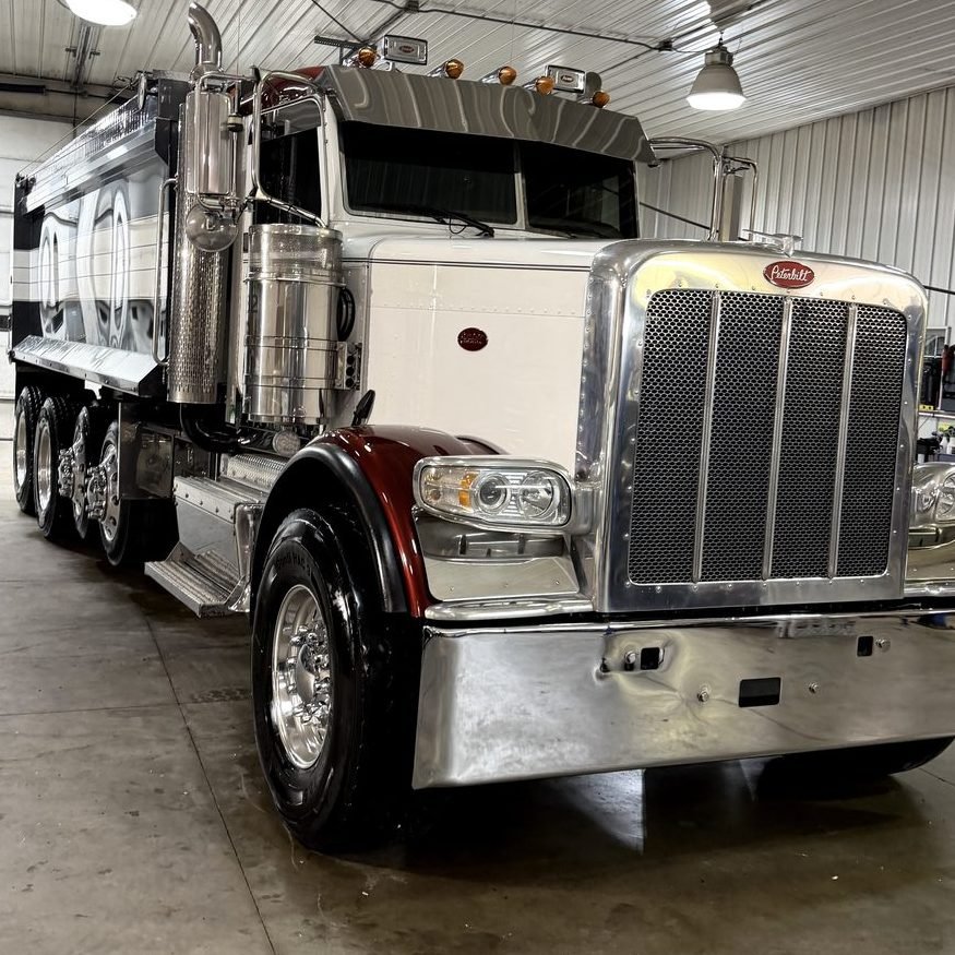 Dump truck at the shop